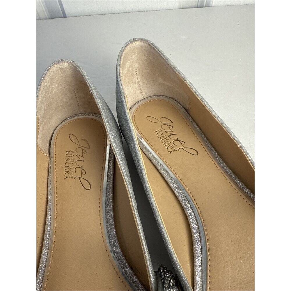Jewel Badgley Mischka Women's Vana Pointed Toe Evening Flat Shoes Size 5 1/2 New - Picture 8 of 10